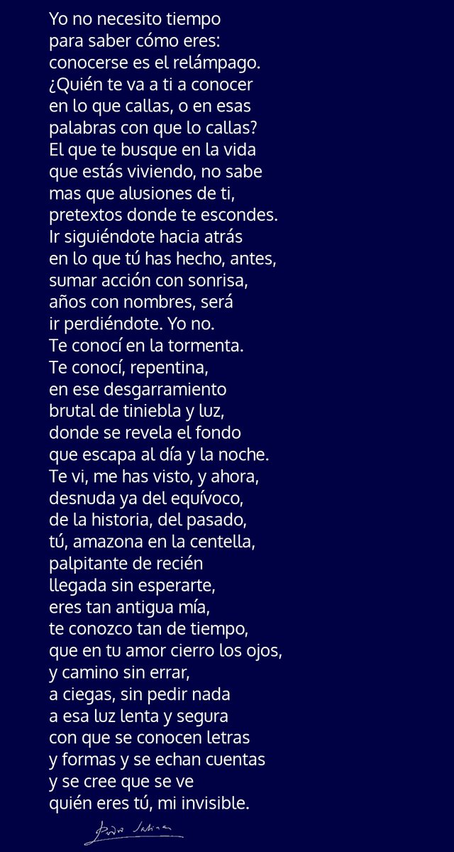 h_aceves_'s tweet photo. Hubo un momento en que se puso de moda decir que no nos gustaba este libro porque es cursi... Hoy quiero reivindicarlo: es cursi, sí, y precioso.

«Yo no necesito tiempo / para saber cómo eres: / conocerse es el relámpago» 💓 https://t.co/REaXfdNnLN