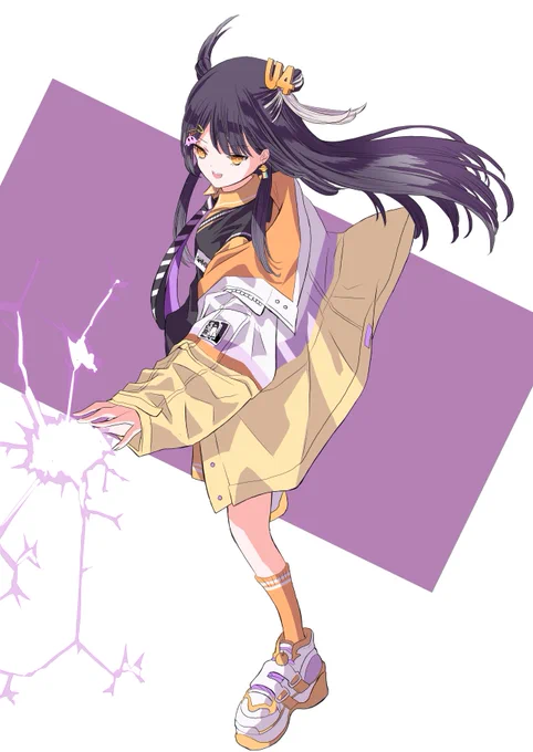 すごく色に引っ張られてるけど雷元素っぽいイメージのよつはぴよつはぴに影響されて原神始めたんだけど、めちゃくちゃ楽しそうにしてるの見てるとやりたくなっちゃう 