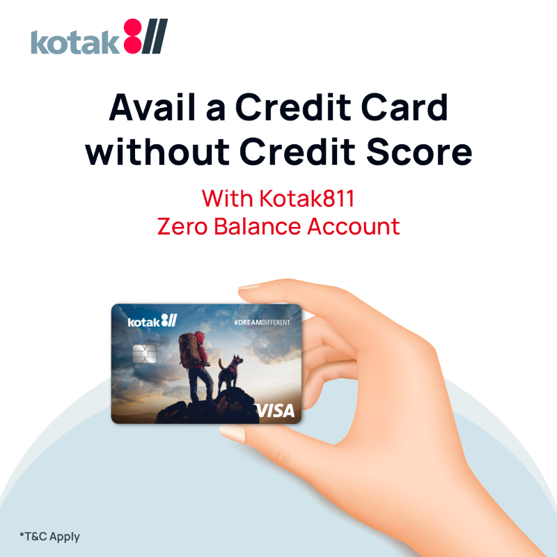kotak811's tweet photo. Enjoy a #DreamDifferent Credit Card with no documents and zero joining fees. 
Now that’s a life! ✨😎 Get yours now