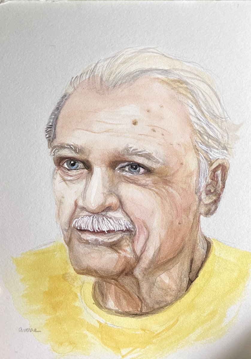 John Lynch, recent model at #PCPA #watercolor #watercolorportrait