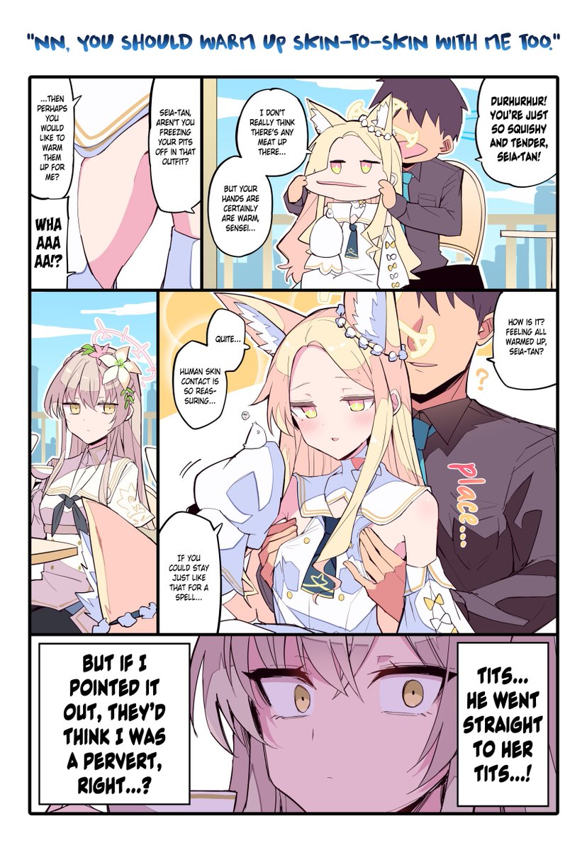 TheParacite's tweet photo. @ramune_himiya [EN Version]
Artist's Comment: Seia-tan... isn't that a questionable call...?

英語版です！ https://t.co/DsLFI2HHII