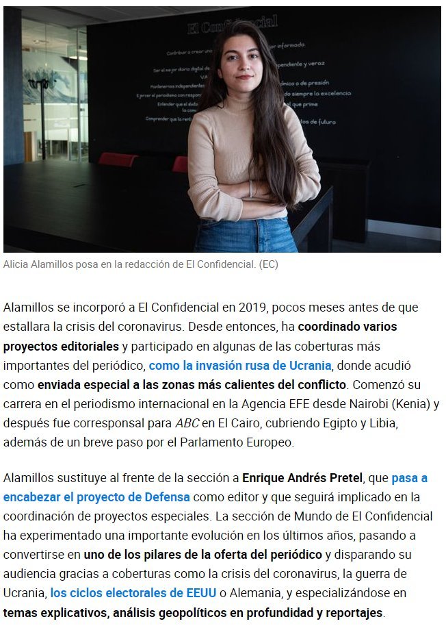 Bueno, pues ya es oficial: soy la nueva jefa de Internacional en El Confidencial. 
Con muchísimas ganas de hacer grandes cosas con un equipo estupendo.