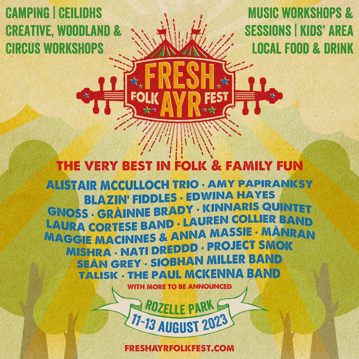 Who's ready for MORE ACTS?! 🙌

We've got even more world-renowned artists taking to the Fresh Ayr stage. Who are you excited to see?! You've got until Mon 6th Feb to bag discounted early bird tickets!

🎟 bit.ly/freshayr
@lauracortese @abmassie <a href="/NatiDreddd/">NATI.</a> @ProjectSmok_
