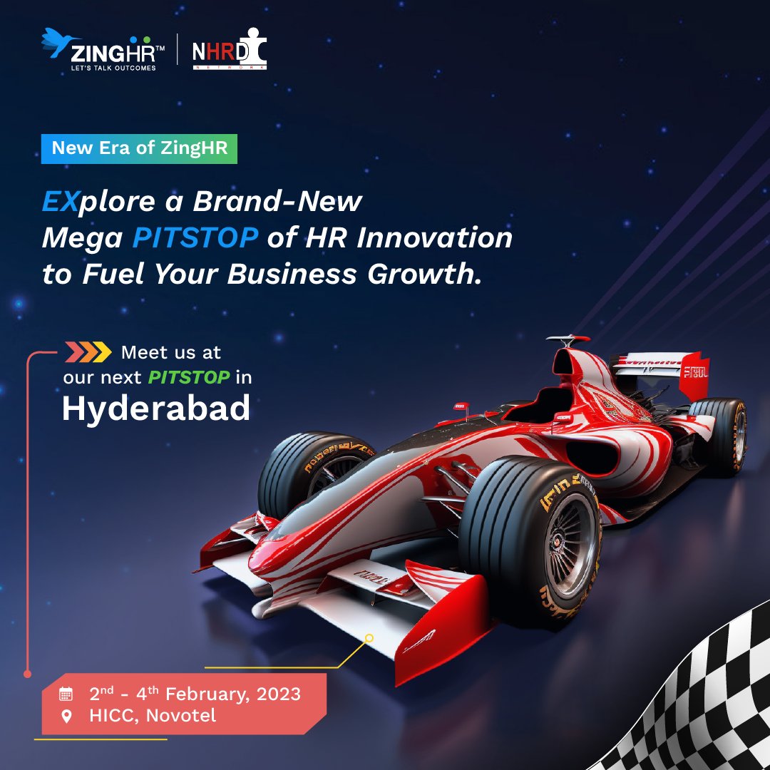 We're a proud participant at the 25th Edition of @NHRDN: Decode the Future. Watch ZingHR’s new avatar in action. 
See you there! 😄

Learn more: ➡️ zinghr.com

 #HRofTomorrow #25thNHRDNC #hcmsolutions  #ZingHR #HRtech #HRsolutions  #digitalhr #cloudhr #ZingAtNHRDNC