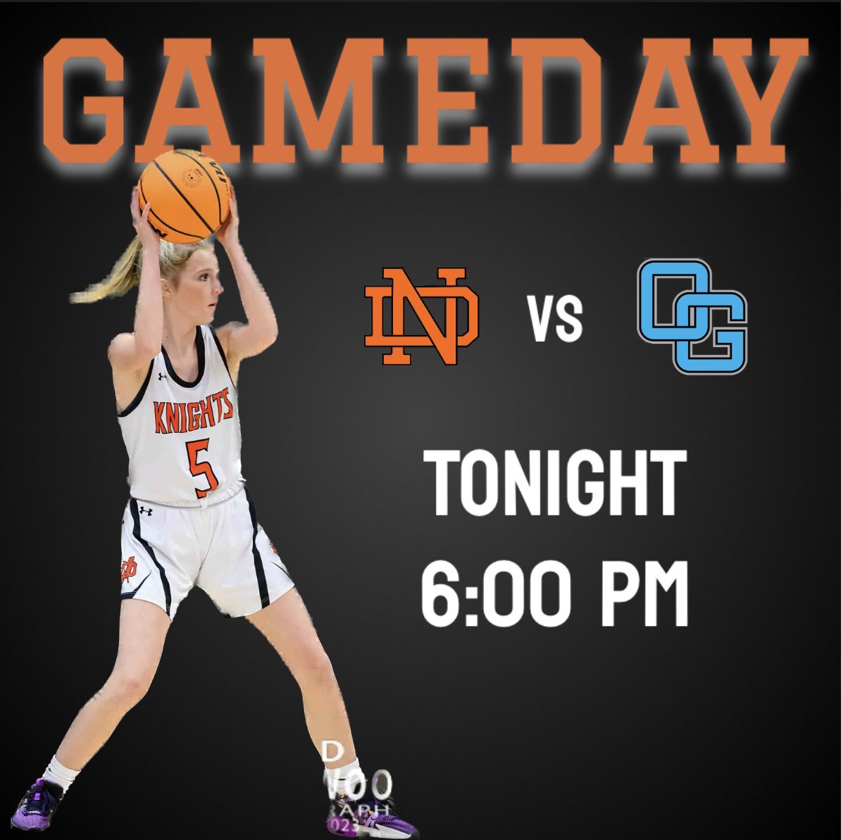 GET UP… ITS GAME DAY🏀🏀 Lady Knight will travel to Oak Grove to play the Grizzlies at 6 PM💪🏼 #womensbasketball