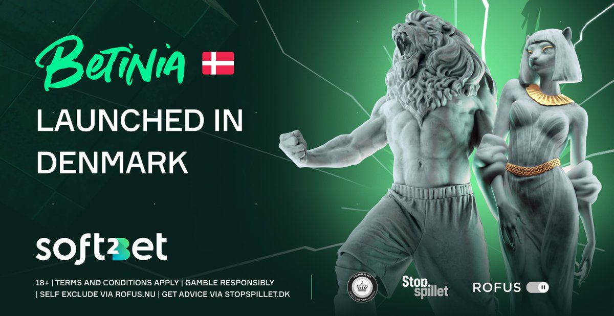 @soft_2_bet launches its first brand in Denmark – Betinia 

#Betinia is introduced in the Danish market.

