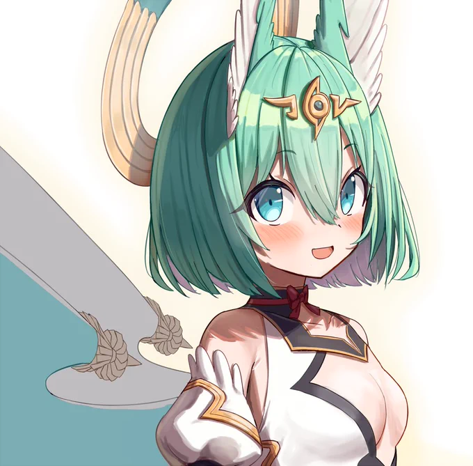 skebにてラストピリオドのクロエを描かせていただきました。非公開のため一部を掲載させていただきます。元々のデザインが大胆な格好していますね、あわわ!ご依頼ありがとうございました!#ラスピリ 