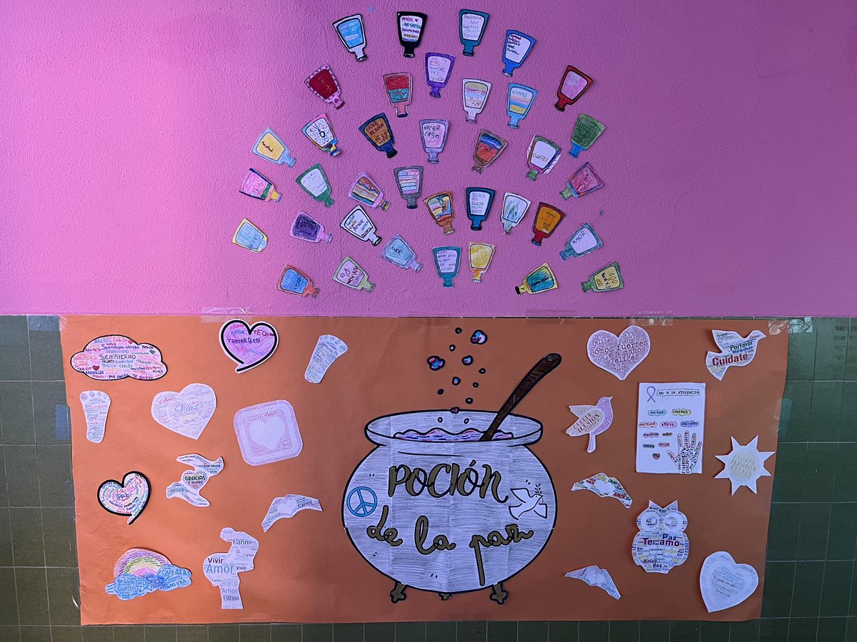 CEIP_Maximino's tweet photo. Ayer 30 de enero celebramos el #DíaEscolardelaPazylaNoViolencia ☮️🕊️

Entre todos los maximinos preparamos una gran poción para la paz añadiendo los ingredientes necesarios, como harían el mismísimo Harry Potter y sus amigos ✨

Por un mundo libre de violencia 💚 https://t.co/mkjkazVhNK