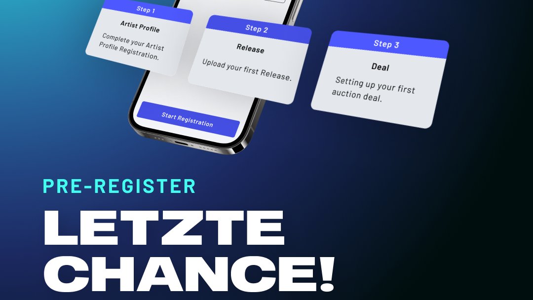biddz_io's tweet photo. Registriere dich jetzt, um mit uns in die Beta-Phase zu starten! 🔊⁠
⁠
Mehr Infos für Artists findest du hier 👉️https://t.co/gDhEai3RP9

#MusicNFTs  #biddz https://t.co/S6JhcGZqXY