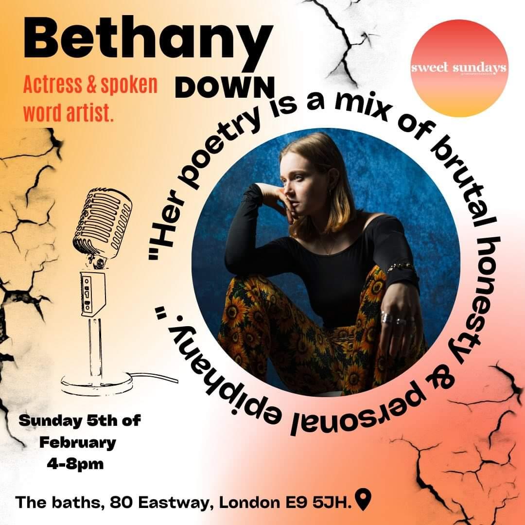 sunday will be sweet, indeed 🌻

5th feb, 4pm, the baths cafe, hackney ✨
FREE tickets - eventbrite.co.uk/e/sweet-sunday…

#spokenword
#poetry
#headlinegig
