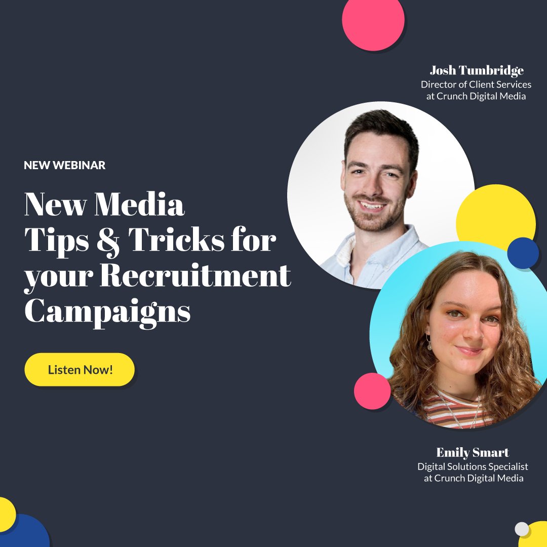 Did you miss our webinar: How to make your brand the employer of choice in 2023 📢

If so, don't panic.... we've got you covered! Click below, and listen at your own leisure 👇

crunchdigitalmedia.com/webinars/emplo…

#recruitment #advertising #digitalmedia