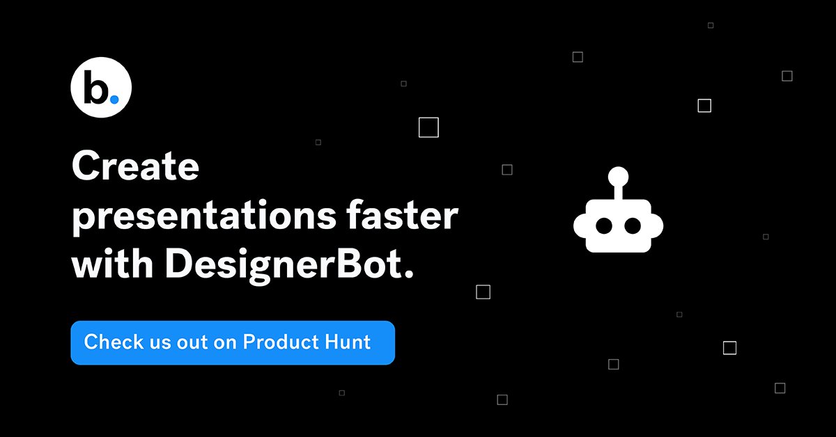 BeautifulAI_'s tweet image. We&apos;re live on Product Hunt! 🚀
Come say hi and check out our latest DesignerBot launch here: ow.ly/MmYJ50MF4f8 #workbeautiful