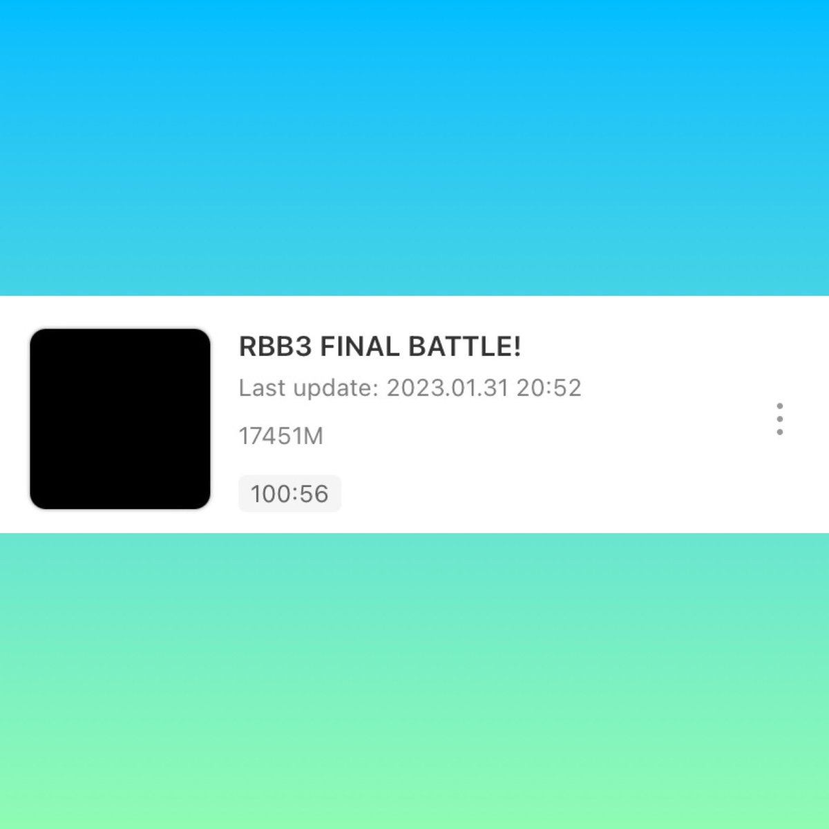 ACBKmustrec's tweet photo. RB Battles Season 3 Final Battle! ✅ (on mobile)
(It was torture but vry fun. The @RobloxBattles Hosts did an amazing job at it 👏👏) 
-
-
Took 17hrs &amp; 6mins throughout the 3 days to do this…. 💀 (unedited vid is currently 100mins long and I’ll need some time to edit) https://t.co/Dabv3HSBxF