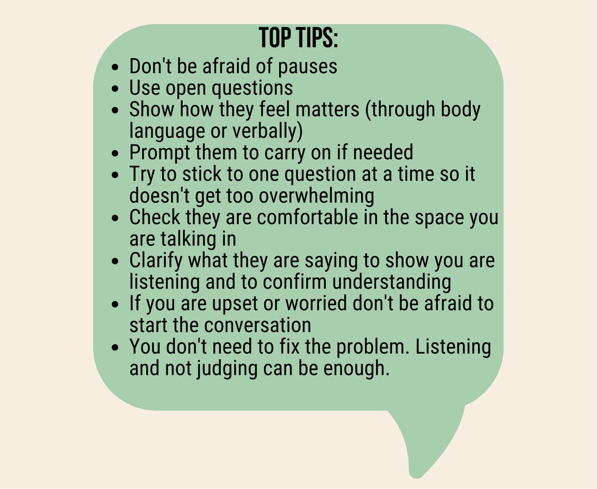It is #TimeToTalk day by @MindCharity and @Rethink_ 
Please don't be afraid of starting the conversation. Here are my tips. What are yours? 
#MentalHealth #MentalHealthMatters #TimeToTalkDay