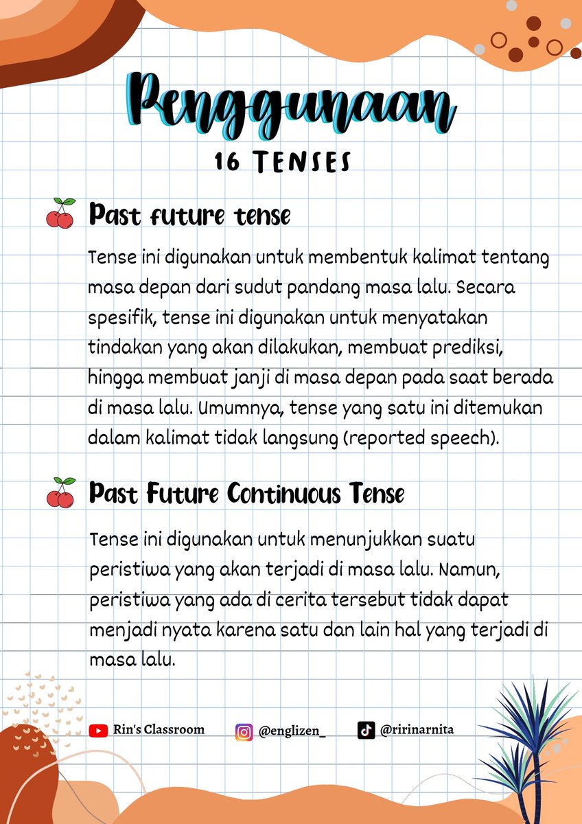 hermionyyye's tweet photo. CATATAN PENGGUNAAN 16 TENSES DALAM BAHASA INGGRIS PART 2 (Lanjutan)! ✍️✨️ https://t.co/h5pDhLVCG1