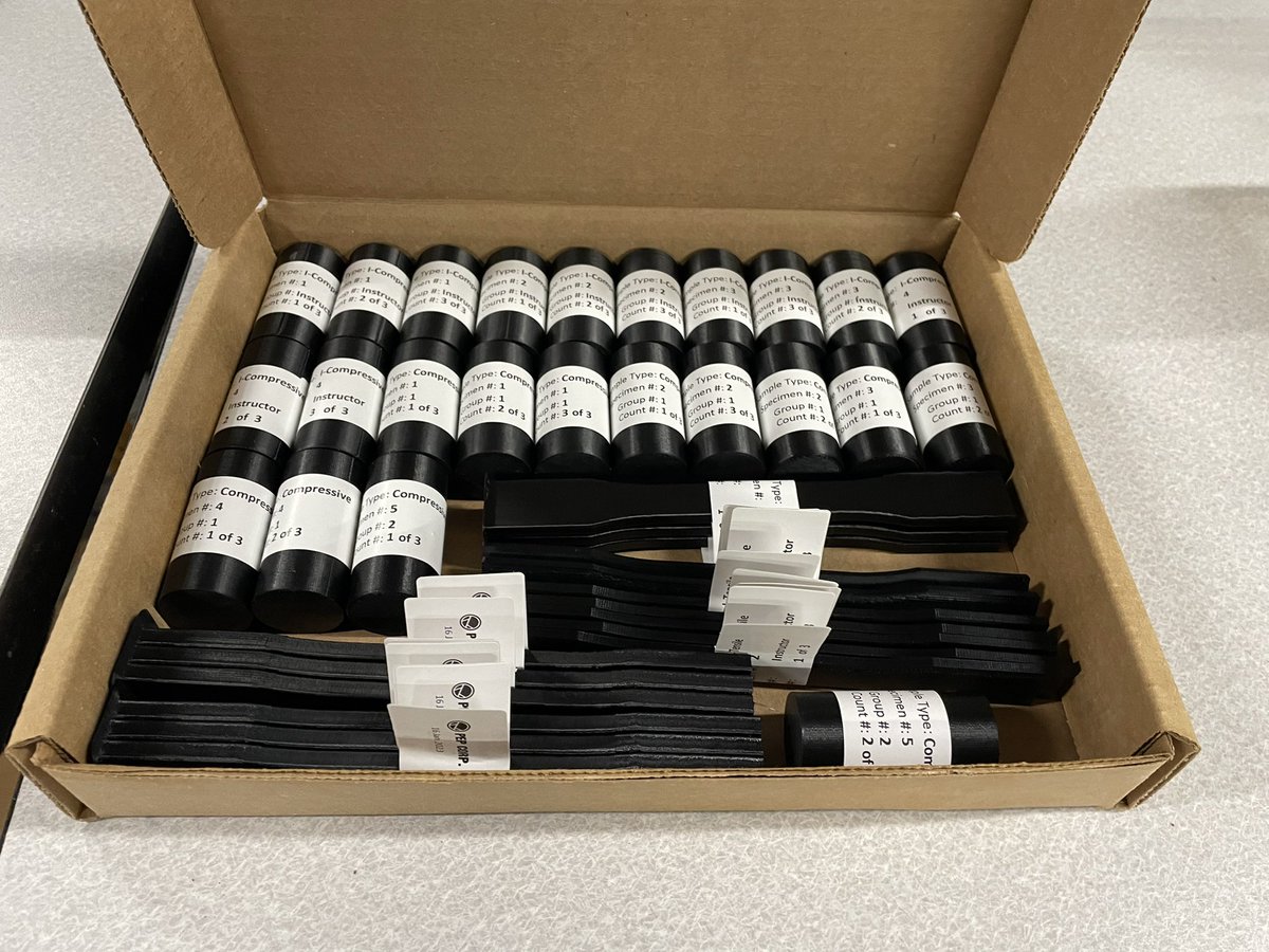 New batch of test specimen off to <a href="/UWindsor/">University of Windsor</a> ‘s Dr. Urbanic‘a lab for testing. 

For #3Dprinting to work in scale manufacturing, assumptions aren’t good enough. 

That’s why <a href="/Pep_Corp/">Pep Corp.</a> constantly validates our materials for compliance, &amp; offers end to end traceability of our parts