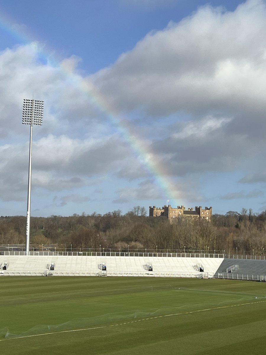 NotesFromFarm's tweet photo. There’s a ridiculous amount of rainbows to be seen over The Riverside #Durham #rainbowwatch https://t.co/sClnwiUSji
