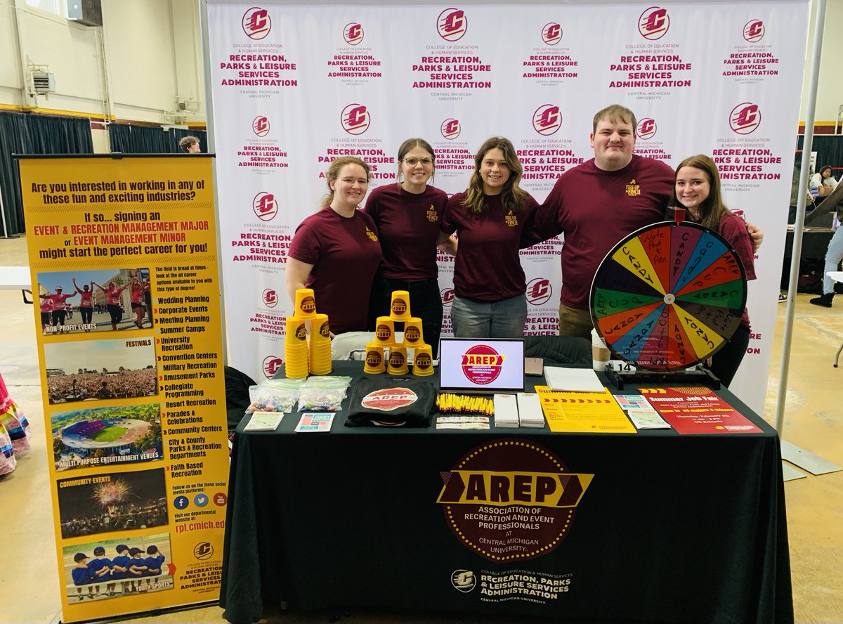 CMU Department of Recreation, Parks & Leisure Serv (@cmurpl) on Twitter photo Awesome to see the Association of Recreation and Event Professionals (AREP) RSO representing at Main Stage! FIRED UP IN FINCH! 🔥👆<a href="/cmu_arep/">AREP</a> <a href="/CMUActivities/">CMU Student Activities and Involvement</a> <a href="/cmuehs/">CMU EHS</a> <a href="/cmuniversity/">Central Michigan U.</a> <a href="/cmualumni/">CMU Alumni</a> Awesome to see the Association of Recreation and Event Professionals (AREP) RSO representing at Main Stage! FIRED UP IN FINCH! 🔥👆<a href="/cmu_arep/">AREP</a> <a href="/CMUActivities/">CMU Student Activities and Involvement</a> <a href="/cmuehs/">CMU EHS</a> <a href="/cmuniversity/">Central Michigan U.</a> <a href="/cmualumni/">CMU Alumni</a>