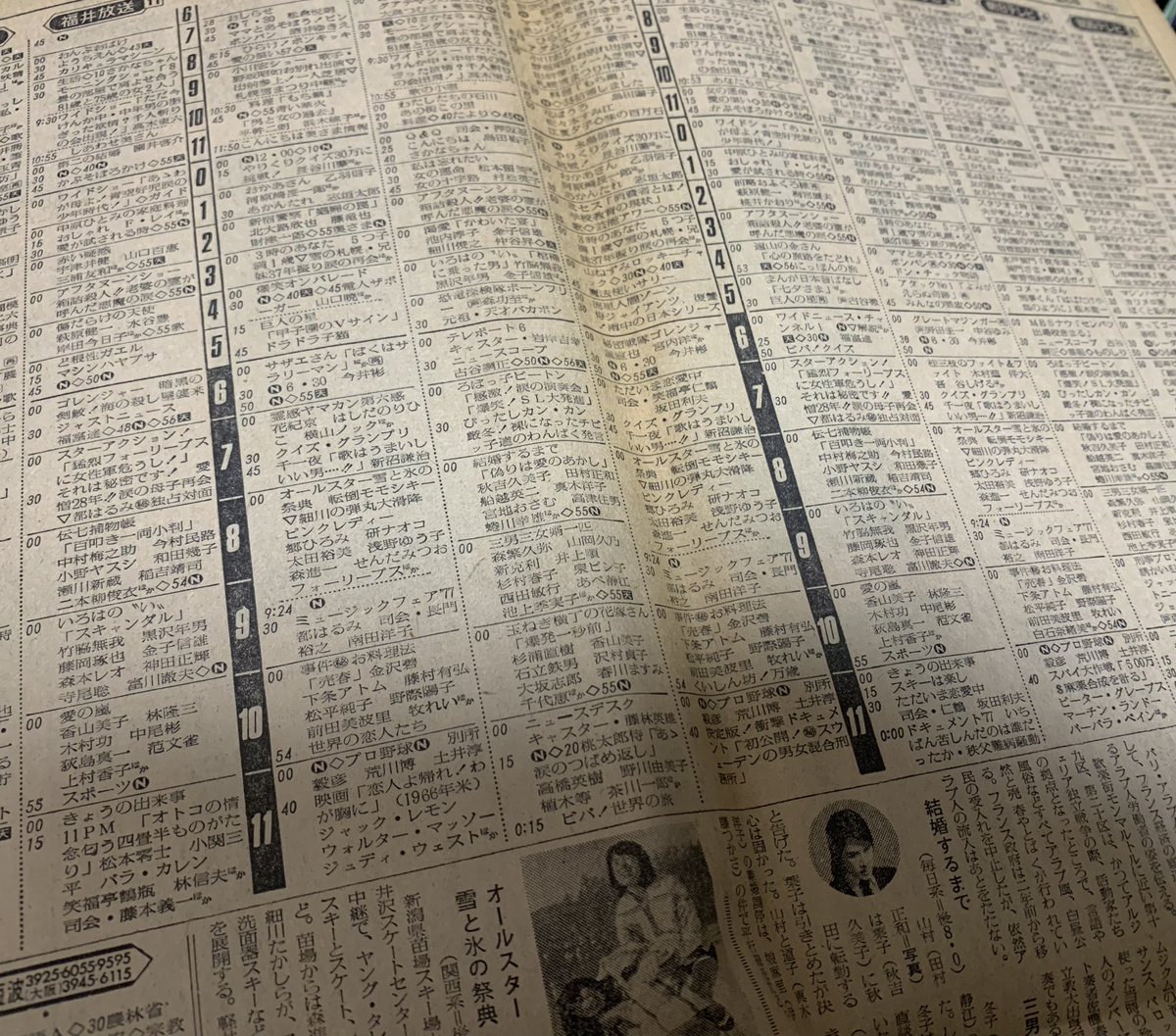親が自分の生まれた日の新聞を残してくれていた。一面はロッキード事件、テレビ欄はゴレンジャー、プロ野球もキャンプインの話題と時代というか歴史を感じる… 