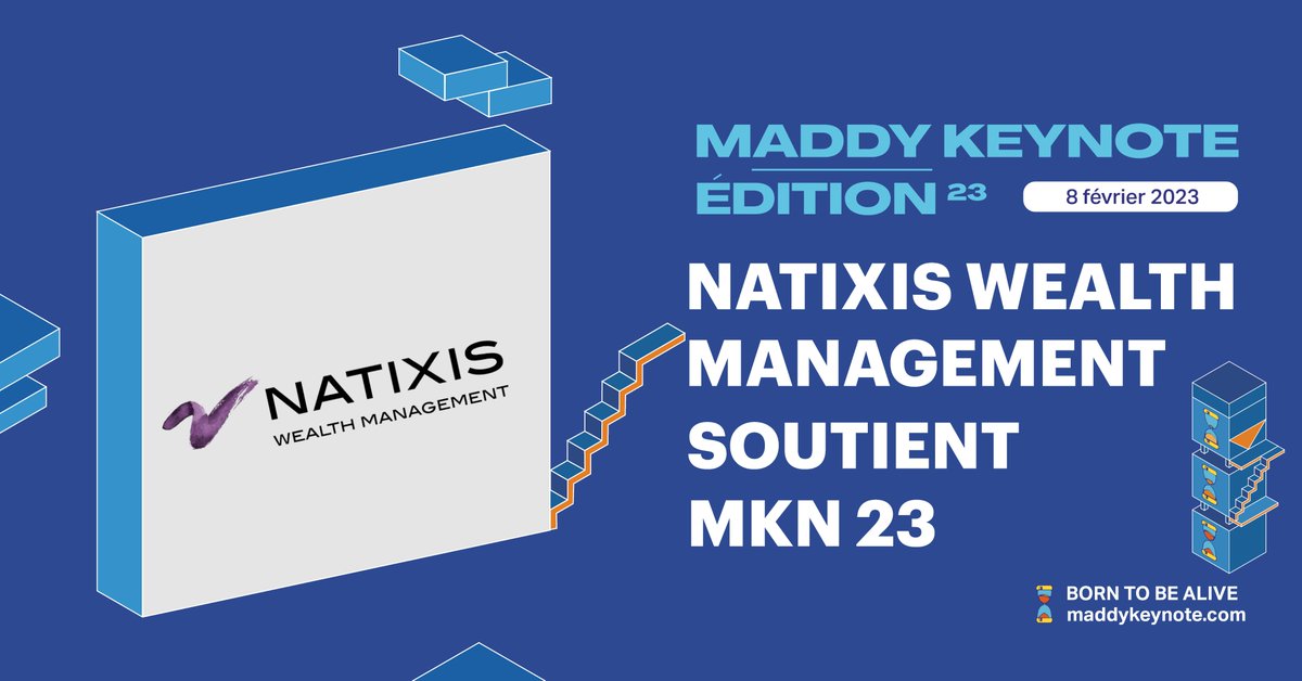 [🤝 Partenaires SILVER]
<a href="/NatixisWM/">Natixis Wealth Management</a> soutient Maddy Keynote 2023 et sera présent sur l'une de nos tables rondes ! #MKN23

📍 Rendez-vous à 14h40 
💬 Au programme : La #Finance de demain.

🗓️ On se retrouve le 8/02, en direct du Carreau Du Temple, Paris !

🎟 maddykeynote.com