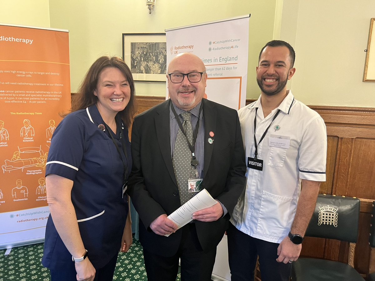 Great to be at the Houses of Parliaments today with @radiotherapy_uk as part of the #catchupwithcancer campaign speaking to #MPs about supporting #patients, #radiotherapy, #workforce and #students