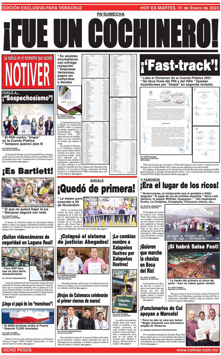 NOTIVER's tweet photo. EX #ALCALDES #INCUMPLIERON CON #ENTREGA # RECEPCIÓN
#EMPRESAS #FANTASMAS #PAGOS SIN #COMPROBAR Y #DEUDAS https://t.co/MHcbmeaUCS