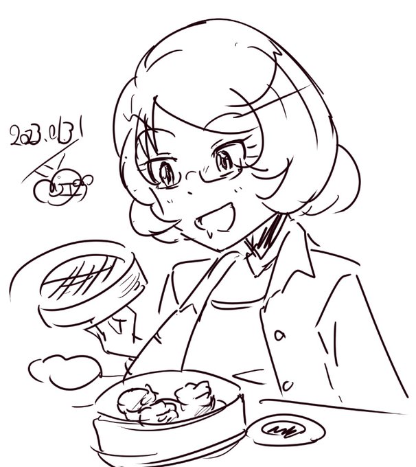 福岡で鶏シュウマイを食べるお姉ちゃん 