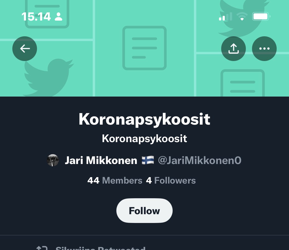 riikka_kevoFIN's tweet image. Jos haluatte pois @JariMikkonen0 #JariMikkonen #Koronapsykoosit listalta, se tapahtuu blokkaamalla ko. Twitter-käyttäjä. Otin #ScreenShotit ’listanjäsenistä’. ⬇️

#Blocked — koska Jaria eivät tuhansien suomalaisten koronakuolemat hetkauta. Emmekä muutenkaan kyl tunne.