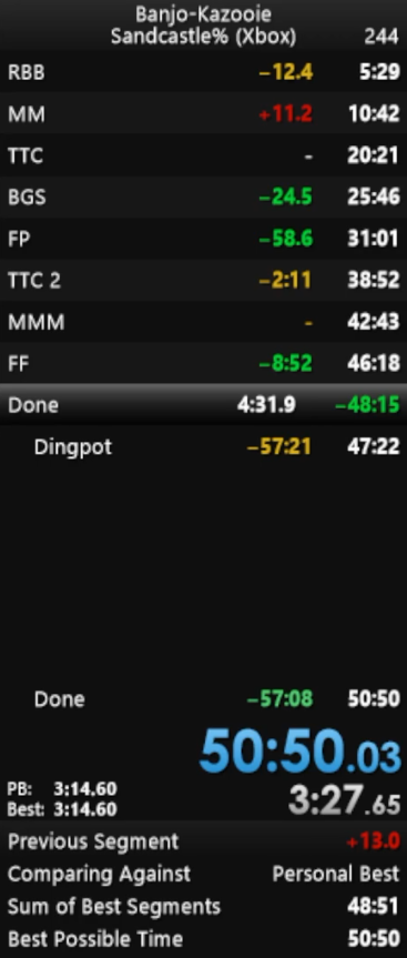 I just beat Banjo-Kazooie 6 minutes faster than it's ever been beaten before thanks to the new Pause Overlap Glitch (POG). Here's a vid of the run: youtu.be/7PSyaVfL1-w