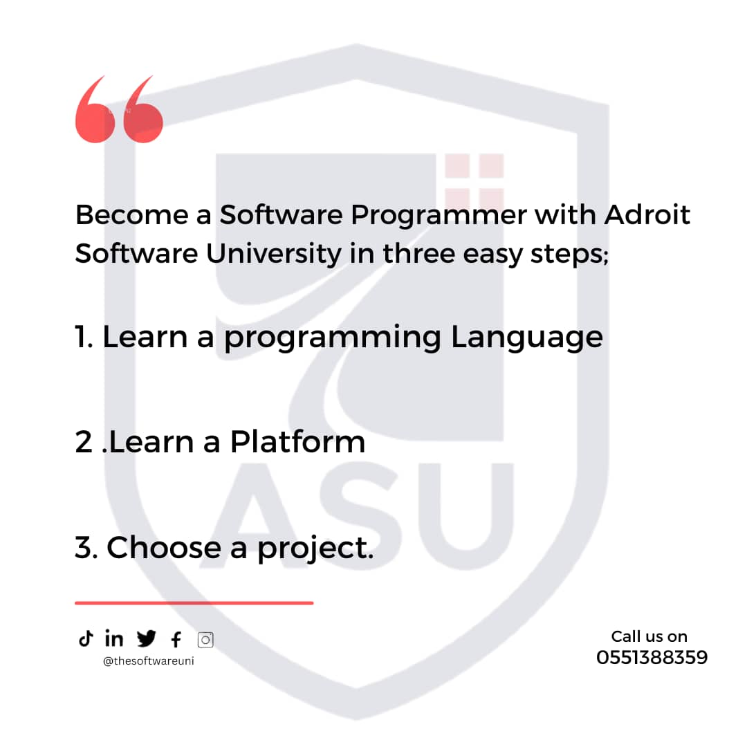 thesoftwareuni's tweet image. Tuesday is Tips Day! Let&apos;s go over the steps to becoming a software programmer. To listen to our Crack Power Podcast on Introduction to Software Programming, click on the link below. Call us on 0551388359
anchor.fm/crackpower/epi…
#softwareuni #softwareengineer  #crackpower