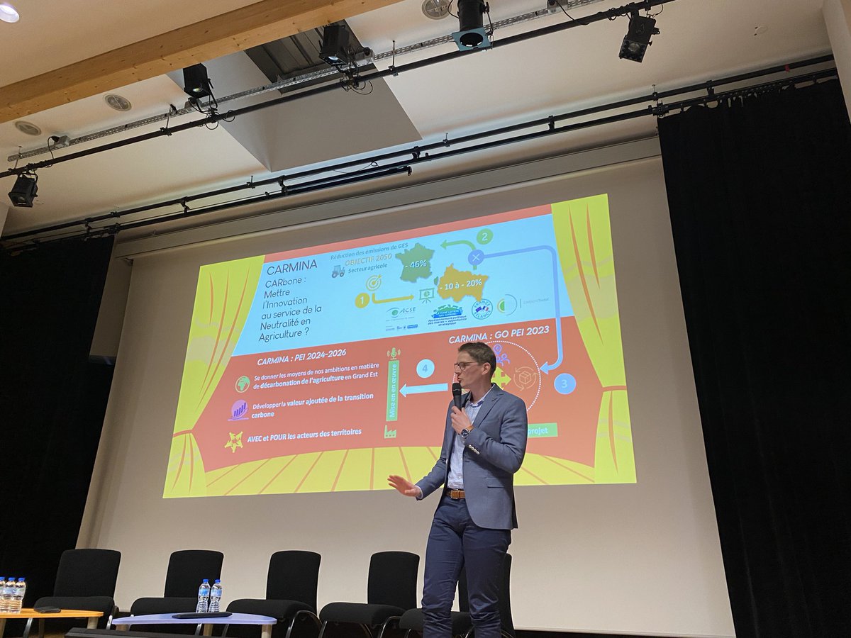 Pitch GO PEI Carmina - CARbone : Mettre l’Innovation au service de la Neutralité carbone en Agriculture 
🎯 d’ici 2027, atteindre les objectifs de réduction de GES à Horizon 2050 pour le secteur agricole en veillant à préserver les perf des fermes et le dynamisme des territoires