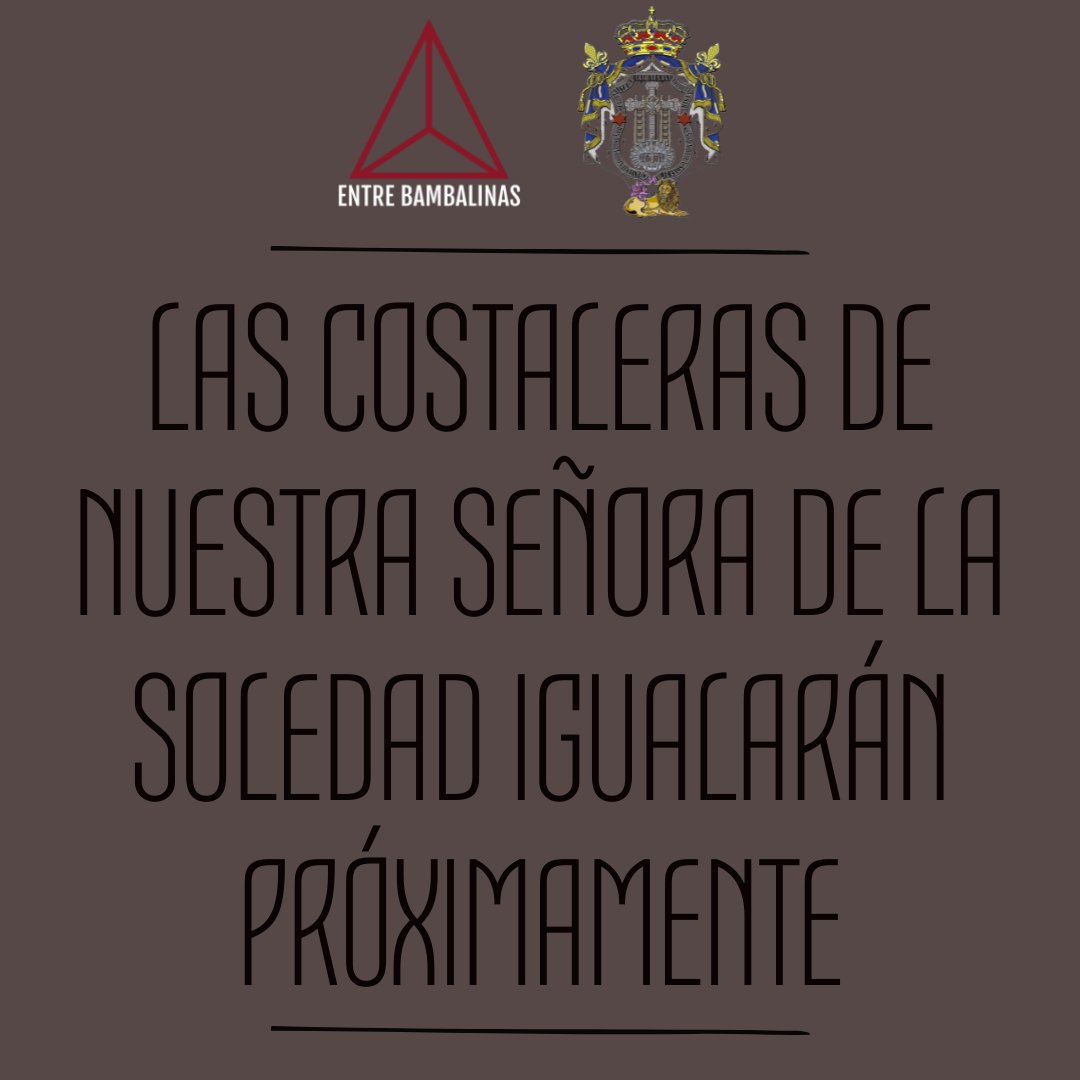 _EBambalinas's tweet photo. La @Hdad_ChiasGR convoca el próximo jueves 2 de Febrero a las 20:30H en su Casa de Hermandad a la cuadrilla de costaleras de Nuestra Señora de la Soledad para realizar la igualá. Será necesario acudir con calzado negro de salida.
|#SyD_EB| https://t.co/k2rlRcg4my