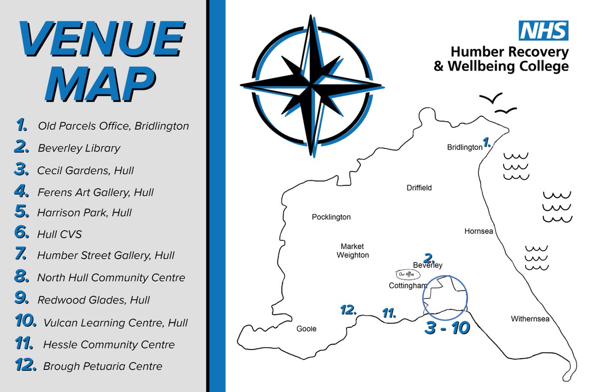 The @HftRecoveryCol team are ready to hit the road on their free mental wellbeing sessions. View the interactive map of all the venues they’ll be visiting and find out more here: humberrecoverycollege.nhs.uk/sessions