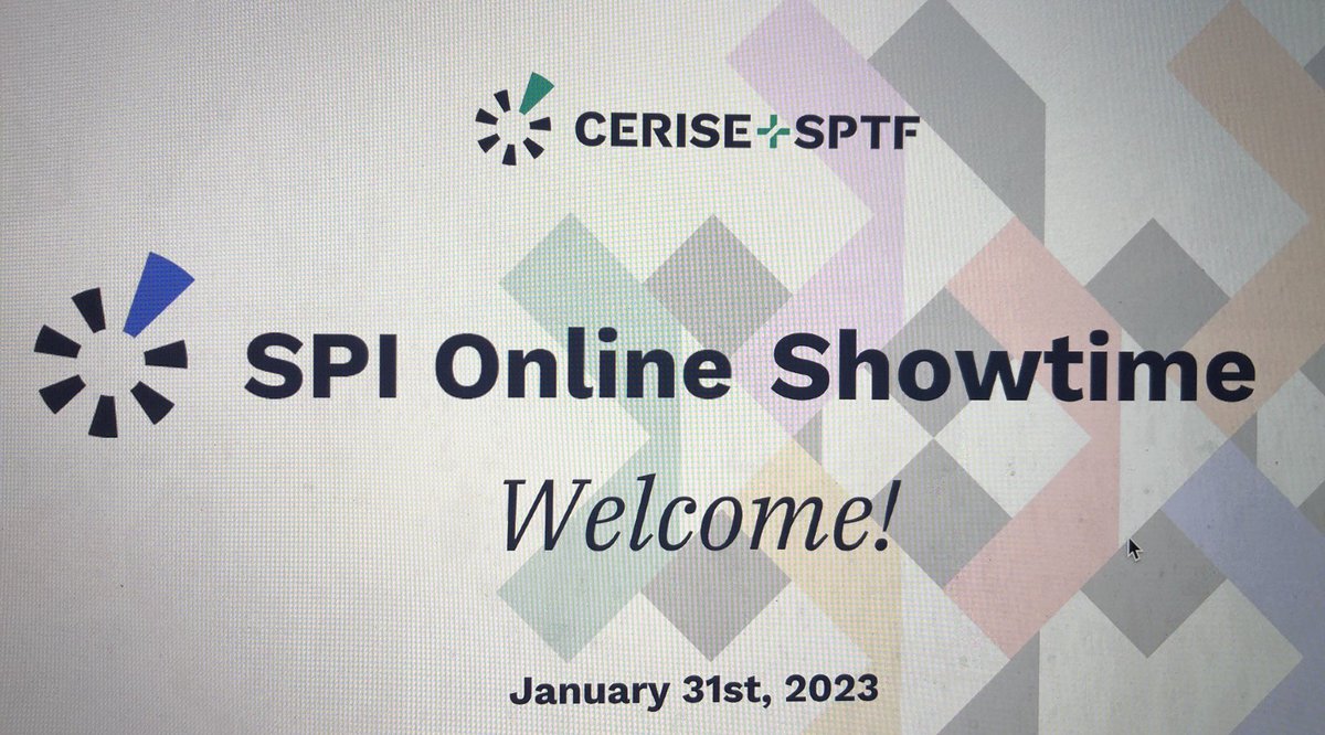 CeriseSptf's tweet photo. Good morning to our @CeriseSPM + @SPTaskForce SPI Online Showtime! We have more than 500 people registered & we’re recording for you to share with your colleagues & partners. We’ll plant one tree for everyone attending today. Thank you for joining us & please tag #Cerise + #SPTF. https://t.co/zQeLN1AuKu
