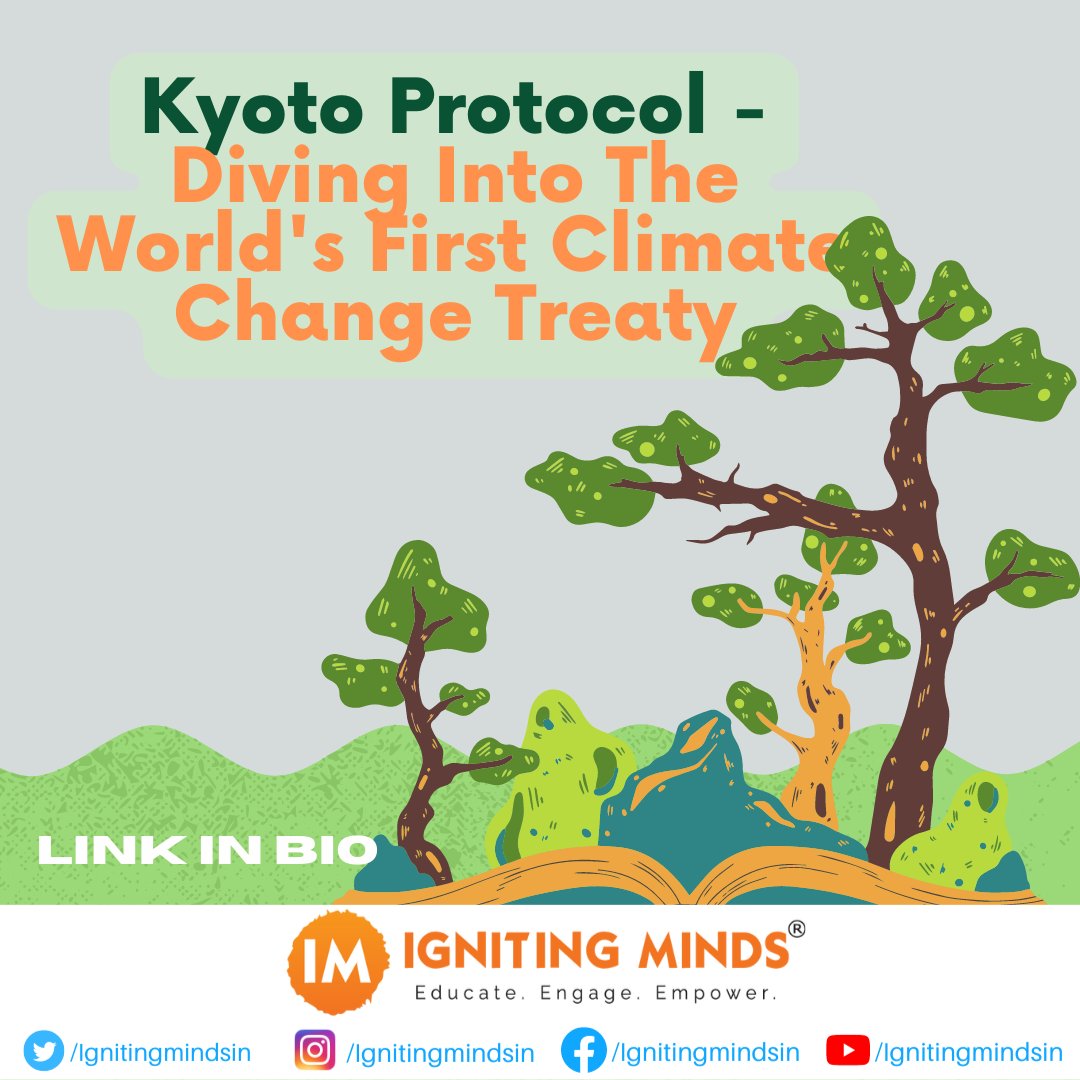 The Kyoto Protocol is one of the first agreements to set legally binding targets for greenhouse gas emissions reductions & one of the most important agreements in the history of international climate change negotiations. Link in Bio to learn more :)

#KyotoProtocol #Environment