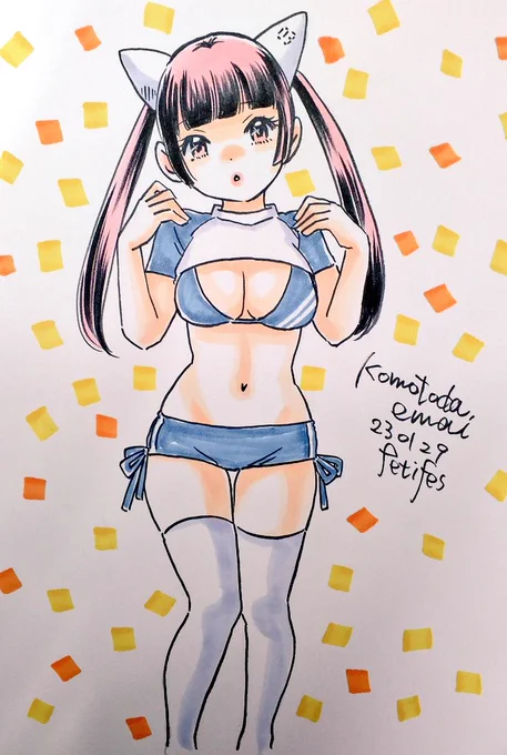 まもちさんの当日のコスチュームを
描かせていただきました。
てらかわゆす…
#フェチフェス21 #フェチフェス
#コミック似顔絵 
