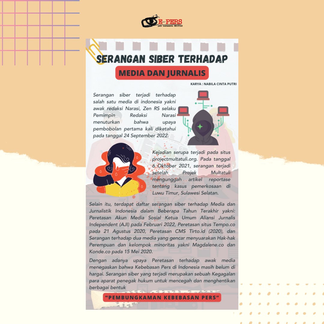 EkuitasPers's tweet photo. [KARYA]

Karya ini dibuat oleh :
(Pict 2) Arty Okta Laurena dari D3 Perbankan
(Pict 3) Nabila Cinta Putri dari prodi S1 Manajemen

#ekuitaspers 
#hancurkanviruskebodohandenganviruskecerdasan https://t.co/AOEiJP76ZJ