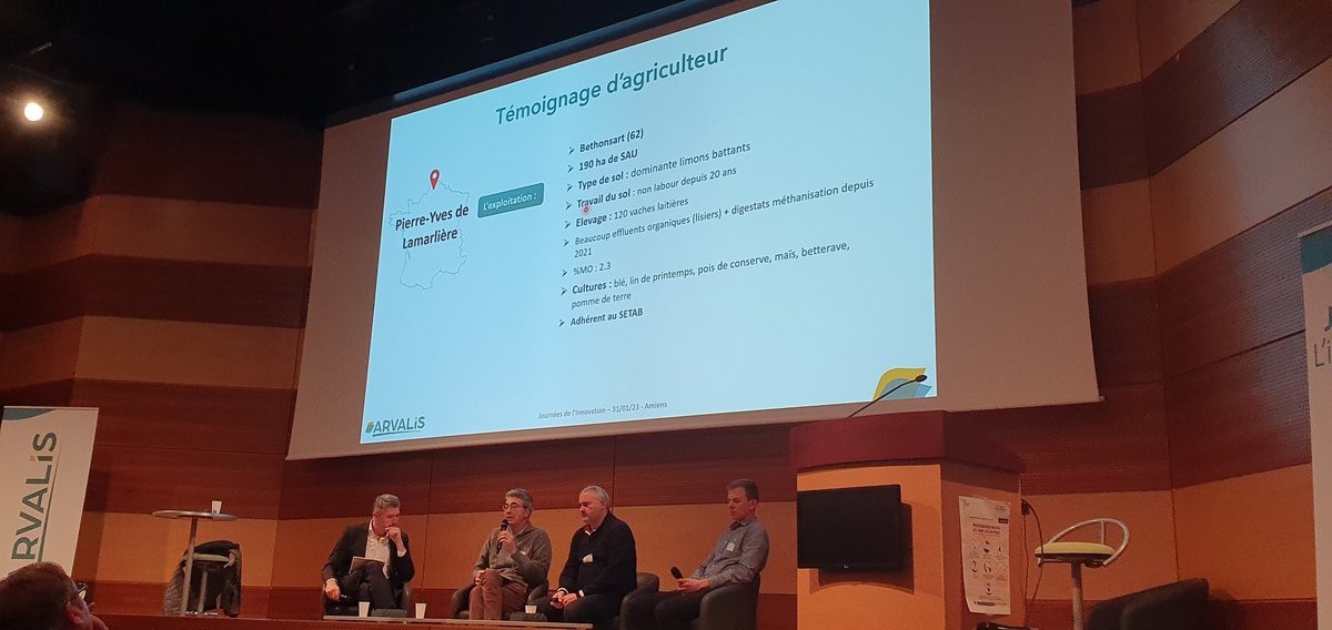 Intervention et témoignage en table ronde pour les #JInnov2023 de <a href="/DLamarliere/">De Lamarliere</a> sur l'intérêt du pilotage intégrale de l'azote avec CHN en #ble. Ou comment les modèles couplés au diagnostic par satellite permettent d'optimiser la fertilisation N en s'adaptant au climat