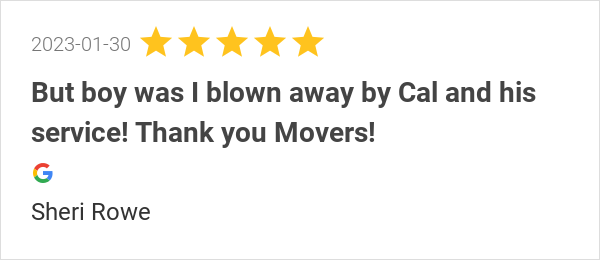 New 5.0-star Review: "Had a bad experience with another moving company way back and was hesitant to even use...