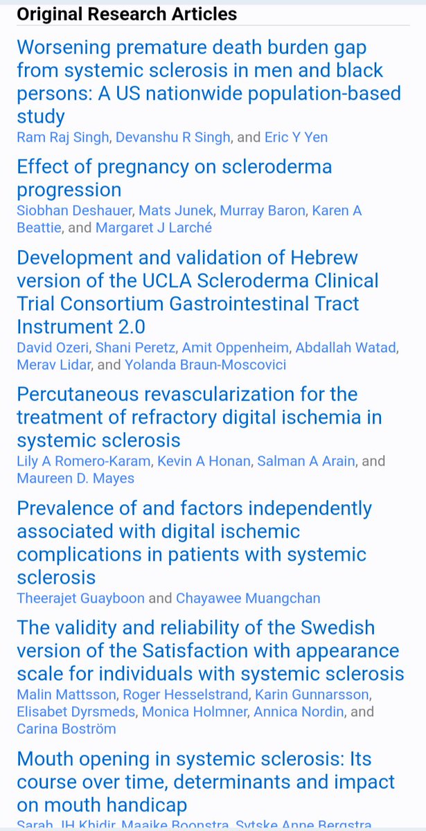 Journal of Scleroderma, February 2023: 
journals.sagepub.com/toc/jsoa/8/1 
#SclerodermaFreeWorld #RaynaudsFreeWorld #Research 
Donate:
m.youtube.com/watch?v=0W0d5k…
royalfreecharity.org/make-a-donatio… 
#RareDisease #Autoimmune #NoCure #UnknownCause #LifeChanging #SystemicSclerosis #Scleroderma #Raynauds