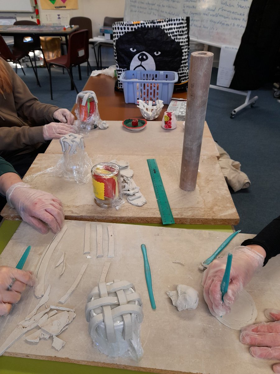 khs_aid's tweet photo. MHFA SIXTH FORM. Latest mindfull activity. Giving pottery a go !! All beginners here but great fun. https://t.co/8RBvVPTrnF