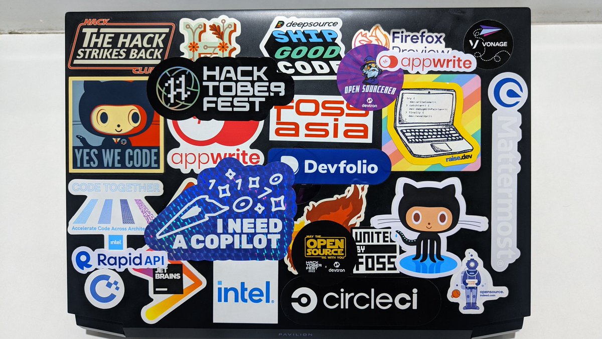 arpitxj's tweet image. Nothing better than the badge(s) of honour I get to put on my laptop 💻
@appwrite @hacktoberfest