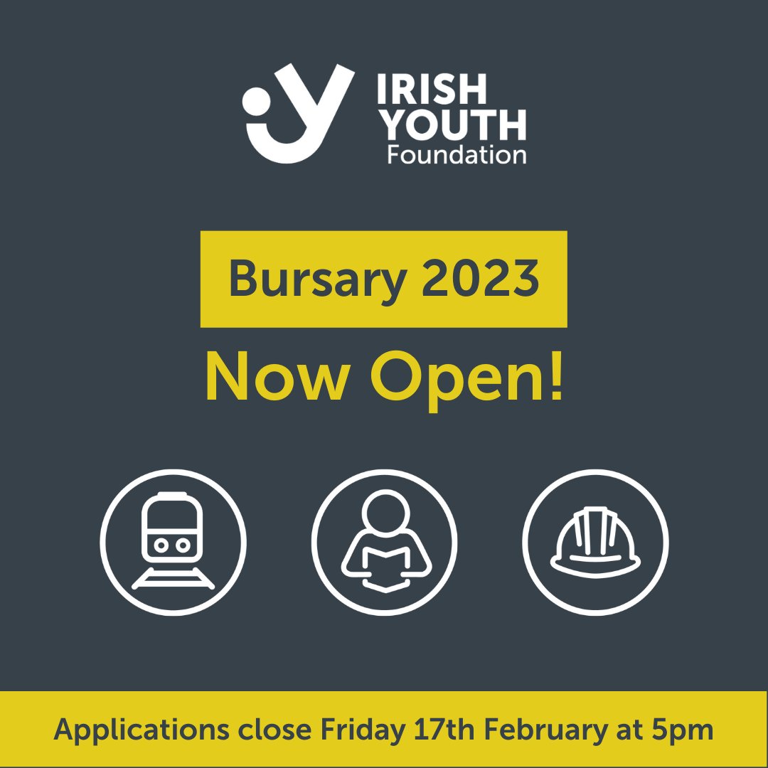 The Irish Youth Foundation Bursary is awarding grants of €5,000 to young people who are ready to transition to the next stage of their lives however, are being held back because of financial constraints. To learn more about this opportunity please visit iyf.ie/bursary-fund