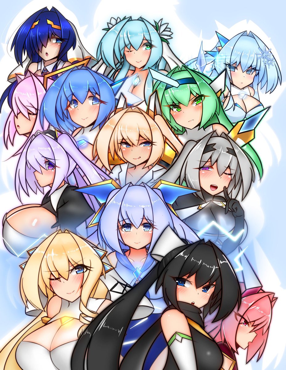 うちのましろちゃんがなんでこんなに姿があるのかを話すと、基本フォーム以外はネタはあるけど絵を描く事ができないというフォロワーさん達からアイデアを頂いて…という成り立ちがありましてね… 