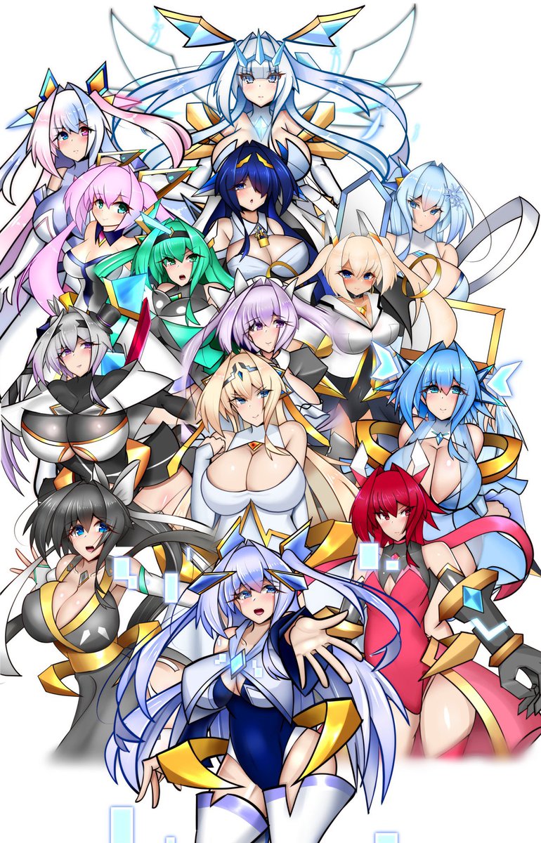 うちのましろちゃんがなんでこんなに姿があるのかを話すと、基本フォーム以外はネタはあるけど絵を描く事ができないというフォロワーさん達からアイデアを頂いて…という成り立ちがありましてね… 