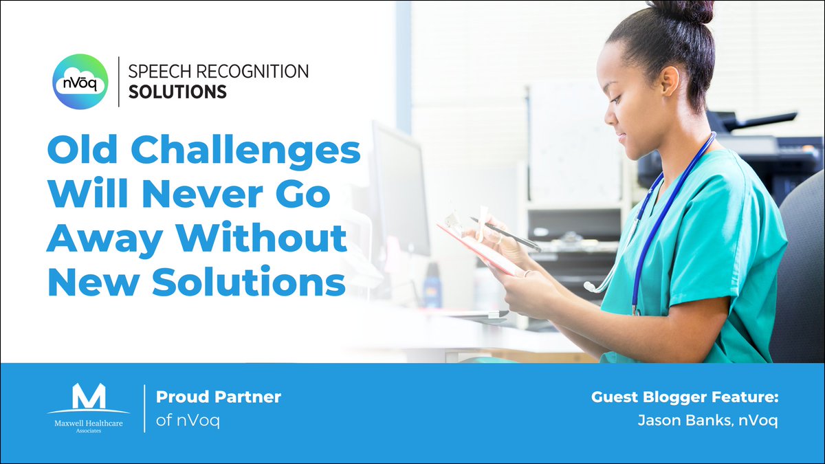 Maxwell_TEC's tweet image. #GuestBlogger, Jason Banks from @nVoq addresses possible causes and solutions within post-acute management.

Learn More -- maxwellhca.com/resources/old-…

#nVoq #SpeechRecognition #PostAcuteCare #HomeHealth #Hospice #HomeCare #MHA #MHADifference #MHARocks #MaxwellHCA