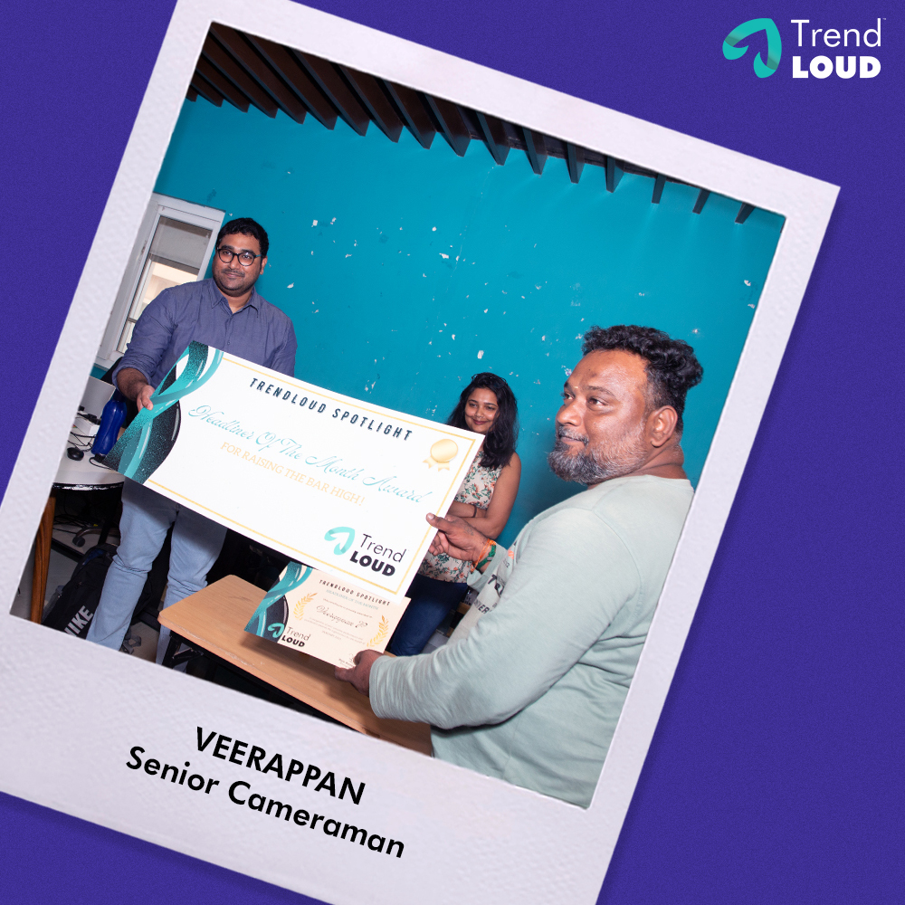 Trend Loud Spot Light Awards !!!
Best performer of the month #Balajiramalingam #Sathish #Mithran #Veerappan 

#spotlightawards #bestperformer #employeeofthemonth #office #Awards #trendloud