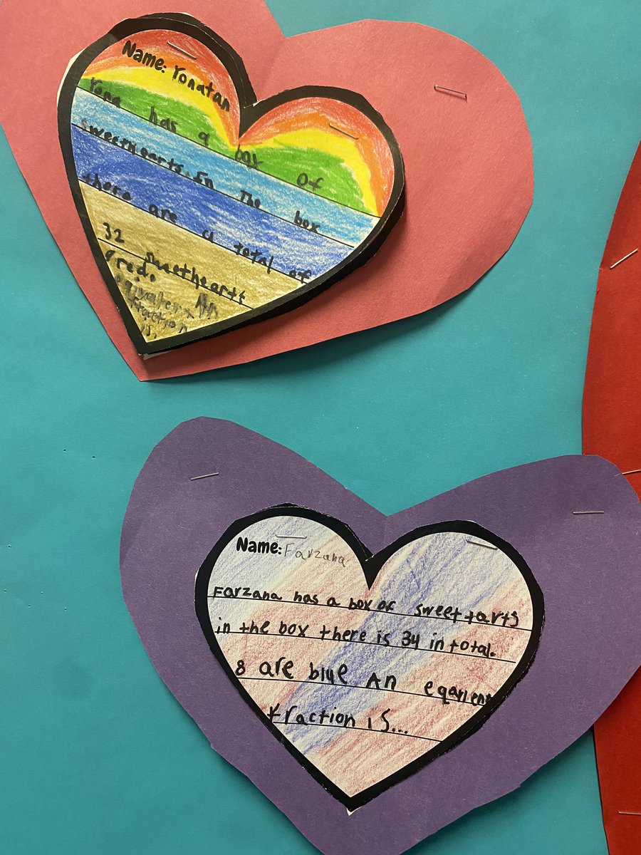 This past week students have been working hard to understand what equivalent means and how to find equivalent fractions. Students found an equivalent fraction using SweetTarts!💕🍬