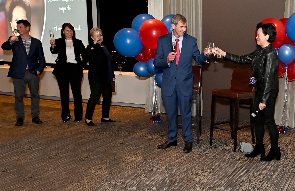 .@BillGalvin4MA offered the toast to @WuWCVB following speeches by former Governors Bill Weld and @DevalPatrick @MayorWu former Speaker Bob DeLeo, and a poem by @carlwbz #mapoli #bospoli #wcvb