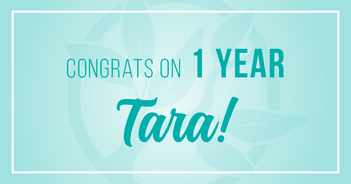 Happy first anniversary to Tara at the front desk. We’re excited to have you on our team. #happyworkanniversary